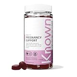 Schwangerschafts-Vitamin-Gummis für Frauen mit 400mcg Folsäure von Known | 60 Zwei-am-Tag Gummis (Einmonatsvorrat) | Pränatale & Postnatale Unterstützung | Himbeergeschmack Gummis