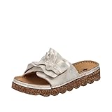 Rieker Damen V8763 Pantolette, Beige, 37 EU