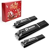 Nagelknipser-Set schwarz matt Edelstahl 3 Stück Nagelknipser & schräger Rand Zehennagelknipser Cutter Metallgehäuse Das beste Nagelknipser Geschenk für Männer und Frauen