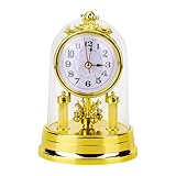 Nicoone Kaminuhr Wohnzimmeruhr im Europäischen Retro- Stil Gold- 4. 3 X 6. 7 in