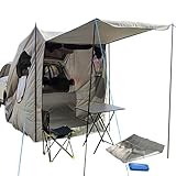 Zelt - Multifunktionales Zelt mit großer Kapazität, PU Oxford Clot Trunk Zelt | Wasserdicht mit Bodenmatte, Suv-Zelt-Camping für Auto, Heckklappe, Limousine, Pickup (59,06x78,74 Zoll) (Silber)
