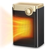 Energiesparender Heizlüfter, 32 dB Leiser 1500W Elektrischer PTC Keramik, Überhitzungs- & Kippschutz, Elektroheizung für Räume Schlafzimmer