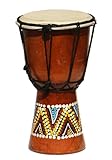 Wogeka - 20 cm Djembe - Bongo mit Dot Paint Muster Bemalung als Geschenk-Idee Afrika Style Drum Trommel 10