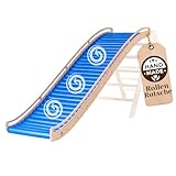 WoodsCraft Wellenrutsche: Rutsche Outdoor & Indoor Rutsche für Kletterdreieck, Sprossenwand Kinderzimmer | Kinderrutsche-Rollenrutsche: viele Sinneserfahrungen | Kinder & Baby Rutsche für den Garten