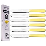 Arcos Tischmesser-Set | 6 Stück | Obstmesser | Dessertmesser | Klinge 110 mm | Martensitischer Edelstahl | Nylongriff | spülmaschinenfest | umweltfreundliche Verpackung