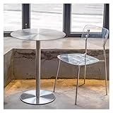 Failjierue Runder Beistelltisch - Freistehender Stehtisch for Esszimmer, Bistros und Cafés - Vielseitig als Frühstückstisch oder Akzentstück, Edelstahl(50x74cm)