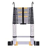 Teleskopleiter Aluminium Klappleiter Mehrzweckleiter Ausziehbare Dachbodenleiter Anti-Rutsch Maximale Belastung 150 kg 2,1 m 2,7 m 3,4 m