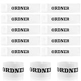jiawaggag 5 Stück armbinde Ordner armbinde Klett ordnerbinden weiß armbinden Set Binde Armband Spiel und Trainingsausrüstung Zubehör