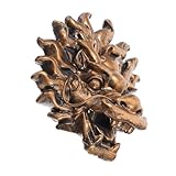 HOODANCOS Antiker Drachenkopf Springbrunnen Auslass aus Langlebigem Harz Wetterfestes Gartenbrunnen Element mit Kraftvollem Wasserfluss Einfache Installation für Entspannende
