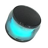 SHINEOFI Tragbarer Lautsprecher mit RGB Beleuchtung Mini Stereo Lautsprecher für Reisen und Desktop Integriertes Mikrofon Handfreies Telefonieren Elegantes Design