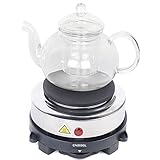 Elektrisch Einzelkochplatte & 500W Kochplatte - Herdplatte Kochfeld Heizplatte | 6 Temperatureinstellung | Schnelles Erhitzen | Mini-Herd Kochplatte für Kaffeekannen Teekannen