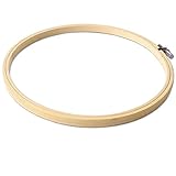 TE-DecoArt Stickrahmen Holz Set - runder Stickring für Kreuzstich - DIY Sticken Set Anfänger - Embroidery Hoop Cross Stitch 17 cm - Punch Needle Set - Stickerei Näh-Zubehör - Stickbild basteln