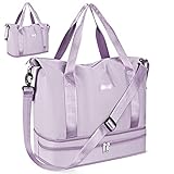 CS COSDDI Sporttasche Faltbare Reisetasche mit Schuhfach und Nassfach, Wasserabweisende Weekender Gym Travel Bag Handgepäck Tasche Trainingstasche für Damen Herren