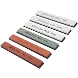 6 Stück Messer Schleifstein Set, Messerschärfer Mit Festem Winkel, Abziehstein Sharpening Stone, Professionelles Set Mit Sockel für Küche, Im Freien