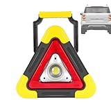 Triangle Light – Warnsignal Dreieck LED für Notfälle im Straßenverkehr | - Warnung, wiederaufladbar mit 4 Modi für Fahrzeugausfall, Warnschild für Auto, Nachtreparatur, Notfallleuchte