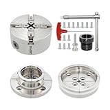 DEEFIINE Backenfutter Drechselfutter 100MM 4-Backen Spannfutter selbstzentrierend Drehfutter Drechselspannfutter für M33 Und M18 Drechselbank(2)