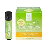 BitterLiebe® Bitter Probio-Kulturen Komplex - flüssige Darmbakterien - magensaftresistentes Mittel mit 20 Bakterienstämmen und 15 Milliarden Bakterien - 15x 15ml Trinkampullen