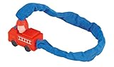 Prophete Kinder-Kettenschloss mit Feuerwehrverschluss, 650 mm Länge, Ø 3,8 mm, Sicherheitsstufe 2, Textilummantelung als Kratzschutz, Feuerwehrauto-Schließmechanismus