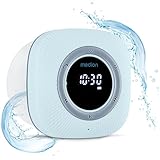 MEDION S66884 Duschradio mit Bluetooth (Badradio, UKW Radio, Saugnapf, LED-Display, IPX6 Wasserdicht, integrierter Akku, MD43884) blau