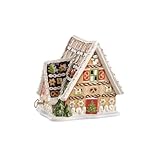 Villeroy und Boch Christmas Toys Spieluhr Lebkuchenhaus, Porzellan, Weiß/Beige