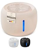Pretty Paw© Katzenbrunnen [NEUEINFÜHRUNG] Super leiser, BPA-freier 2.5L Trinkbrunnen für Katze mit LED und Aktivkohlefilter I Leicht zu reinigender Katzen Trinkbrunnen I KatzenOase Pro