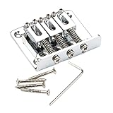 Toddmomy Professionelle Gitarrenbrücke aus Edelstahl Ersatzteil Robust Verschleißfest Polierte Oberfläche Kompatibel Gitarre Praktische Metallbrücke Gam