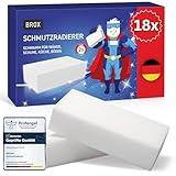 BROX Schmutzradierer – 18 Schwämme – Radierschwamm für Haushalt, Schuhe & Auto – Robuster Zauberschwamm für alle Arten von Flecken