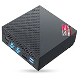 NiPoGi AM06 PRO Mini PC 32GB DDR5 RAM, АMD Ryzen 7 6800H(8C/16T, bis zu 4,7 GHz), 512GB M.2 NVMe SSD Mini Desktop Computer WiFi 6, Dual LAN, 4K Triple Display Micro-PC mit VESA für Schule/Büro/HTPC