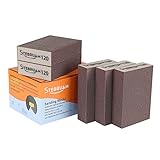 5 PCS Schleifschwamm,grob/mittel/fein/superfein 120 Körnung Spezifikationen Schleifpads Sortiment für Holz Metall Wandschaum Trockenbau