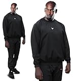 Mytra Fusion schwitzanzug herren & damen Ultra Lightweight schwitzanzug 100% wasserdicht und winddicht sauna suit für Gewichtsverlust, Training, Boxen, MMA und Fitnessstudio (Black, L)