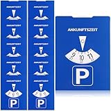 FSWWSF Ankunftszeit Parkscheibe Auto Pappe 10 StüCk Zugelassene Parkscheibe 11x15cm Parkuhr Auto FüR Auto Und Motorrad,LKW, Wohnmobile Parking Disc