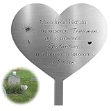 ZexJpr Grabschmuck Wetterfest, Grabdekoration Wetterfest Mit Engel Für Grab, 28x12x0.5cm Grabschmuck Herz, Outdoor Memorial Friedhof Deko für Grabschmuck, Souvenirs, Gartendekoration