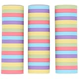 Folat 27775 Geburtstag und Party Dekoration Buntes - Serpentinen - Stripetastic - 4 m - 3 Stück - Partyzubehör für Kinder und Erwachsene