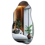 Tulup Spiegel 40x80 cm Hängendes Unregelmäßiges Fleckiges Modernes für Make-up Organisches Einzigartiges Horizontales Vertikal