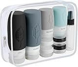 Reiseflaschen zum Befüllen, 17 Stück Silikon Reiseflaschen Auslaufsichere Travel Bottles Essentials und Reise Shampoo Behälter BPA-frei Praktisches Reiseflaschen Set für Lotion, Spülung, Duschgel