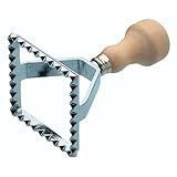 KitchenCraft World of Flavours Quadratischer Ravioli-Ausstecher, 7 x 7 x 11,5 cm, Silber / Beige