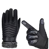 Homoyoyo Thermische Touchscreen-Handschuhe Bildschirm Für Frauen Radfahren Thermal- Fahrradhandschuhe Reithandschuhe Fingerlose Winterhandschuhe Warme Handschuhe Männer Schwarz