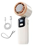 Aufladbarer Handventilator,Wiederaufladbarer Kühlventilator - Digitaler Luftkühler mit Anzeige Zubehör für heiße Wetter für Jugend Camping Angeln Reisen und Outdoor