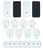 20 Pack TENS-Gerät Elektroden Pads, Wiederverwendbare Selbstklebende Latex-Free Nicht-Reizung Ersatz Patches mit Standard 3,5 mm Snap-on-Anschluss, Kompatibel mit Belifu, Brilnurse TENS