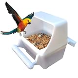 2 Stück Vogelfutterspender, Futterschale für Vögel, Kunststoff, Futterspender, Futternapf, Vogelkäfig-Futternäpfe, Vogelkäfig-Schüssel für Wellensittiche, Kanarienvögel, Nymphensittiche, Finken,