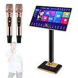 Professionelles Karaoke-System – 21,5-Zoll-Touchscreen-Karaoke-Maschine mit kabellosem Mikrofon, Endstufe, App-Steuerung und 1. Cloud-Songs für Zuhause und Bar