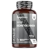 Kidneybohnen Extrakt 5000mg - Mit Zink & Chrom - 180 Kapseln für 6 Monate - 50:1 Weißer Kidney Beans Extract - Chrom trägt zu einem normalen Makronährstoff Stoffwechsel bei (EFSA) - WeightWorld