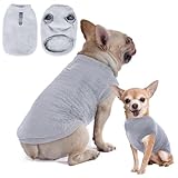 Hundepullover Hundemantel Fleece für Kleine Hunde Fleecemantel Hunde Fleece Pullover für Kleine Hunde Katzenpullover Fleecejacke Hundekleidung für Chihuahua Französische Bulldogge(Grau,XL)