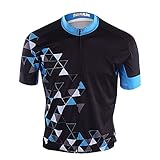 Kurze Ärmel für Herren, Fahrrad-Shirt für Sommer, Frühling, Herbst, Outdoor-Sport (Blaues kurzes Sieben-Sterne-Top M)