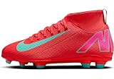 NIKE Jr. Mercurial Superfly 10 Club Sneaker, Ember Glow Aurora Green, 34 EU