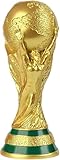 Generisch 10,6 Zoll 27 cm Weltmeisterschaftstrophäe Replik Harz Fußball Sammlerstücke Sportfantrophäe Gold Schlafzimmer Büro Desktop Dekor