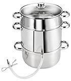 Kopf Vital Ent-/ Dampfentsafter, Ø 25,5 cm, induktionsgeeignet, aus 18/10 Edelstahl