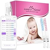 Easy@Home Ovulationstest 50 LH-Teststreifen 25mIU/ml 20 Schwangerschaftstest 10mIU/ml – Präzise Fruchtbarkeitsüberwachung mit Premom App