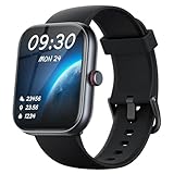Smartwatch Herren Damen mit Telefonfunktion Alexa Integriert -Fitnessuhr 110+ Sportmodi &IP68-1,91' Schrittzähler Uhr für Android iOS Armbanduhr mit Pulsmesser SpO2 Stress Schlafmonitor -Schawrz