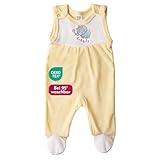 Clinotest Baby Strampler, Nickiplüschstrampler, Strampler, 100% Baumwolle (50/56, Gelb)